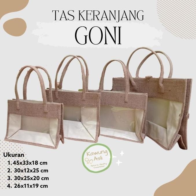 

Tas Karung Goni Mika Keranjang Tote Bag Bisa Hampers Goodie Bag Dll