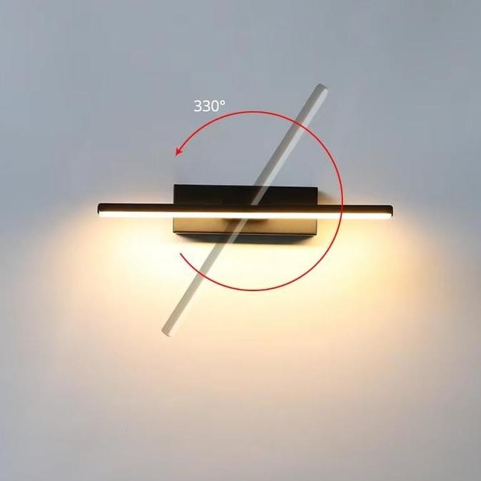 3 Warna Lampu Dinding LED Minimalis Modern - Lampu Dinding Kamar Tidur - Desain Dapat Diputar - 7 Wa