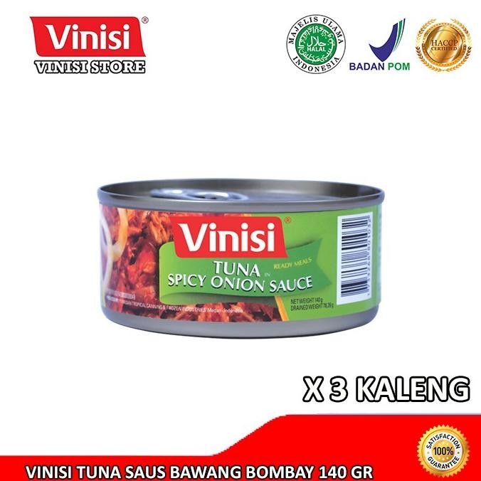 

NO_MORE Paket 3 Kaleng Vinisi Tuna Saus Bawang Bombay 140 Gr