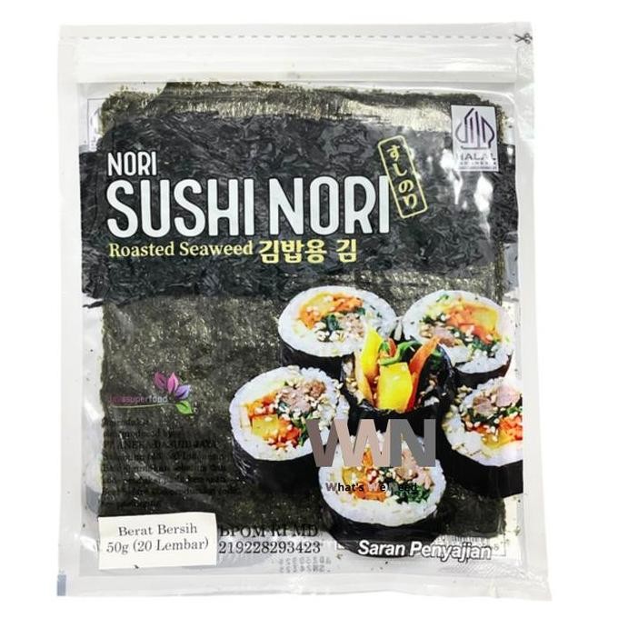 

Produk Baru!! Sushi Nori Gold Java - Rumput Laut Halal Isi 5/10/20/50 Lembar