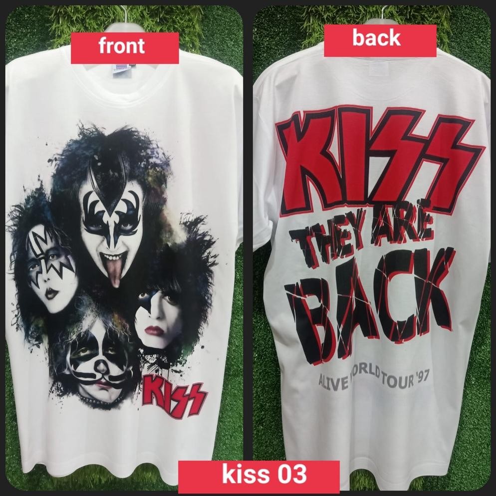 Promo Kaos Kiss Series 03, Kaos Distro Bangkok Musik Full Print Depan Belakang Bolak Balik Db , Musi