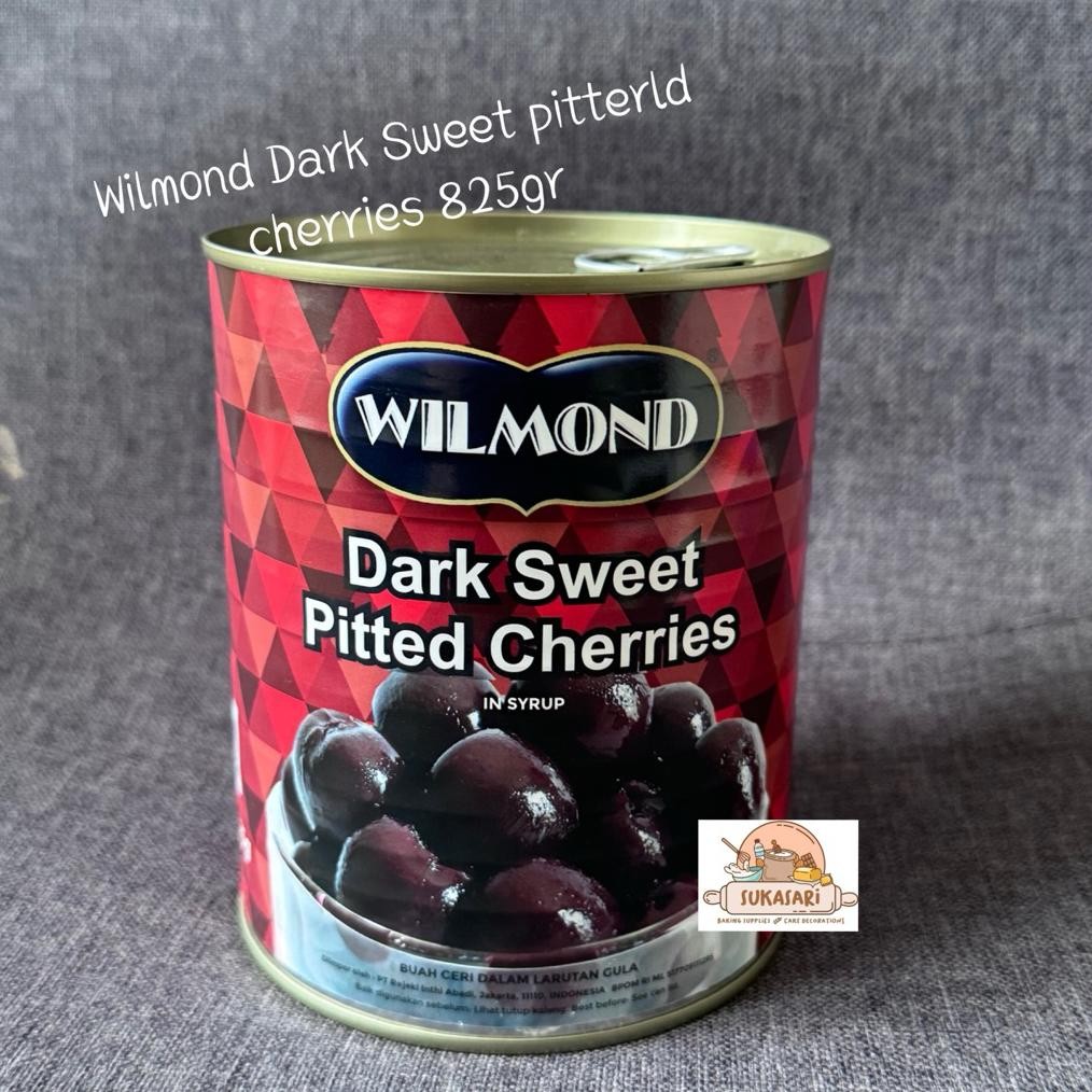 

NO_MORE Wilmond Dark Sweet Pitted Cherries 825gr ceri hitam gelap Dark cherry wilmon dark cherry kaleng
