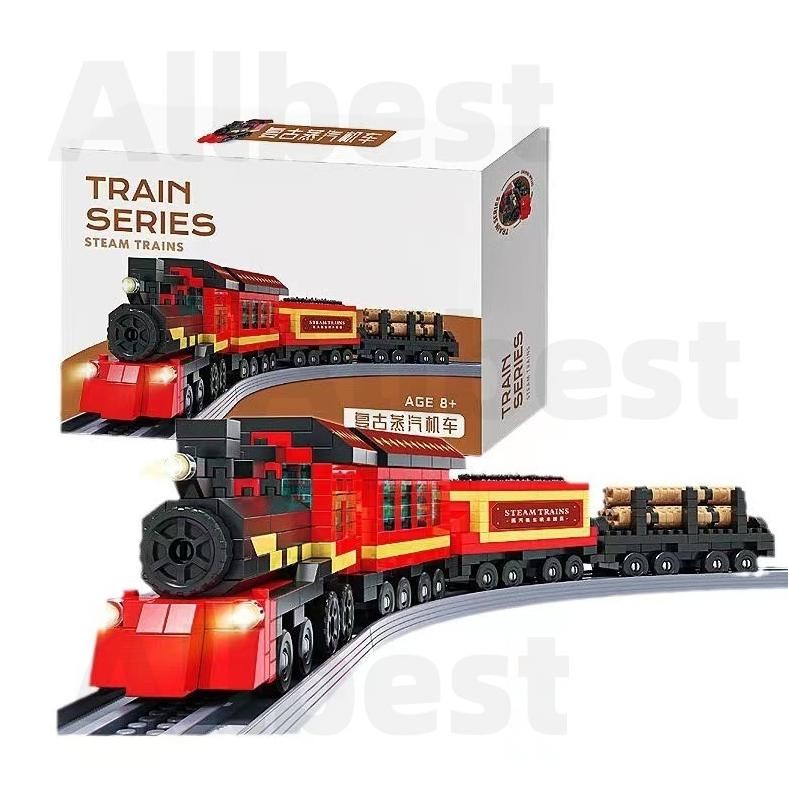 Nld-1419 Mainan Balok Edukasi Kereta Api Indonesia Lokomotif Gerbong Mainan Anak Kereta Api Rel Satu