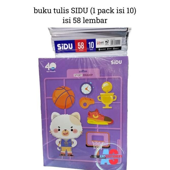 

READY BUKU TULIS SIDU 58 LEMBAR COVER RANDOM 1 PAK 10 BUKU ORIGINAL