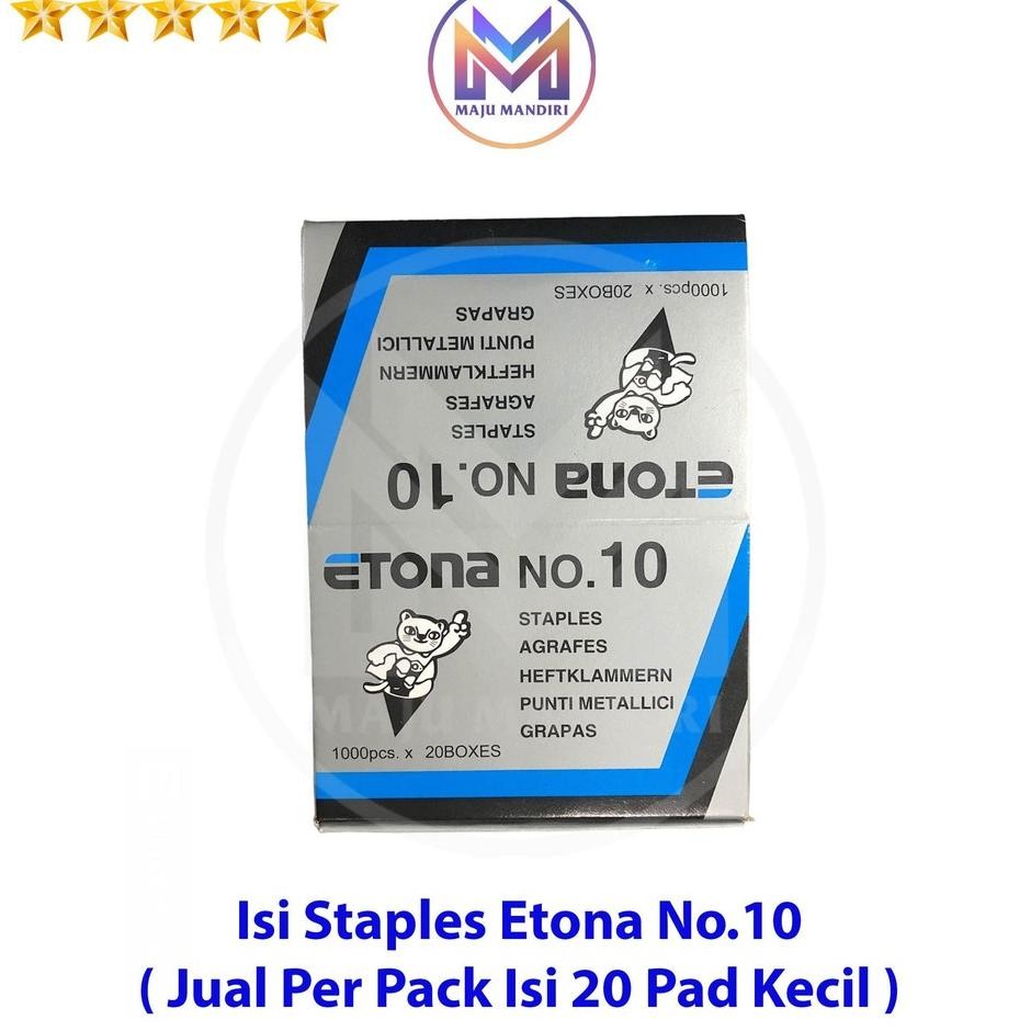 

Isi Staples Etona No.10 Untuk Stapler Hd10 Hd10D Hd10S Mini