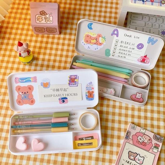 

Kotak Pensil Minimalis Tempat Pencil Case Lucu Aesthetic Pena Sekolah HS
