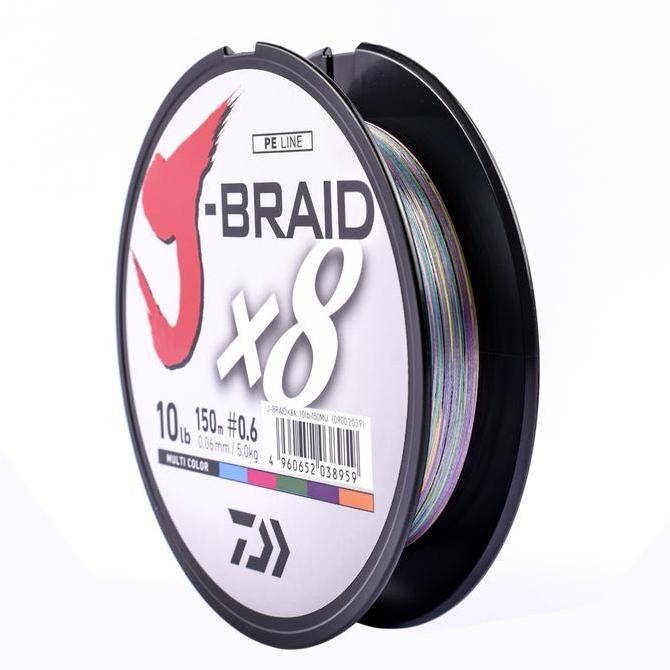 Senar Pe Daiwa J Braid X8 150M Multicolor (Pilih Ukuran)