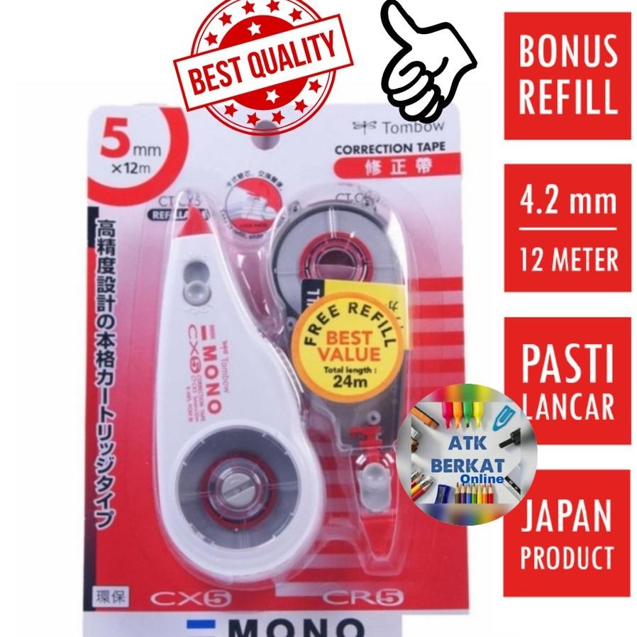 

Tip Ex Correction Tape Ctcx5 5 Mm X 12 M Tombow