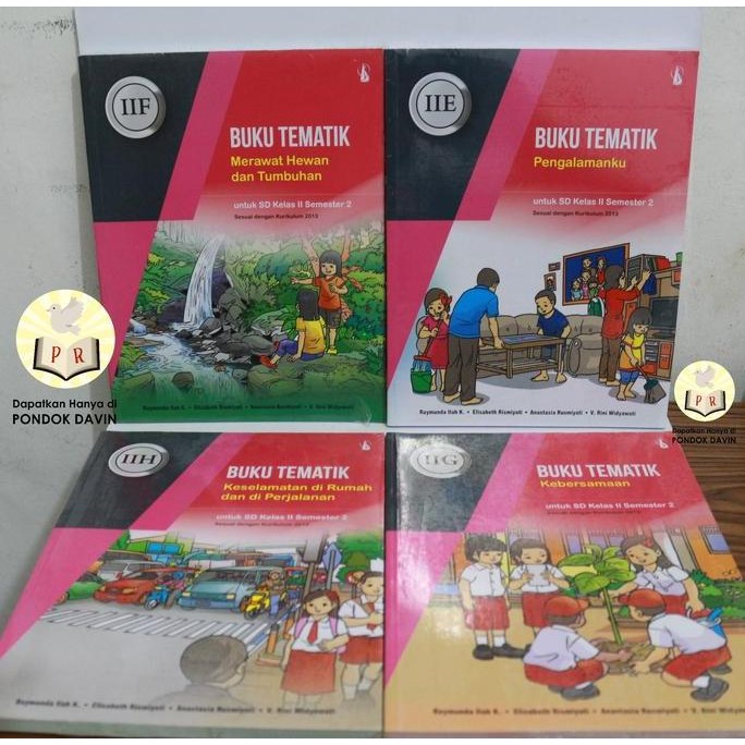 Baru Diskon Paket Buku Tematik Kelas 2 Ii Semester 2 Jilid E F G H Kanisius