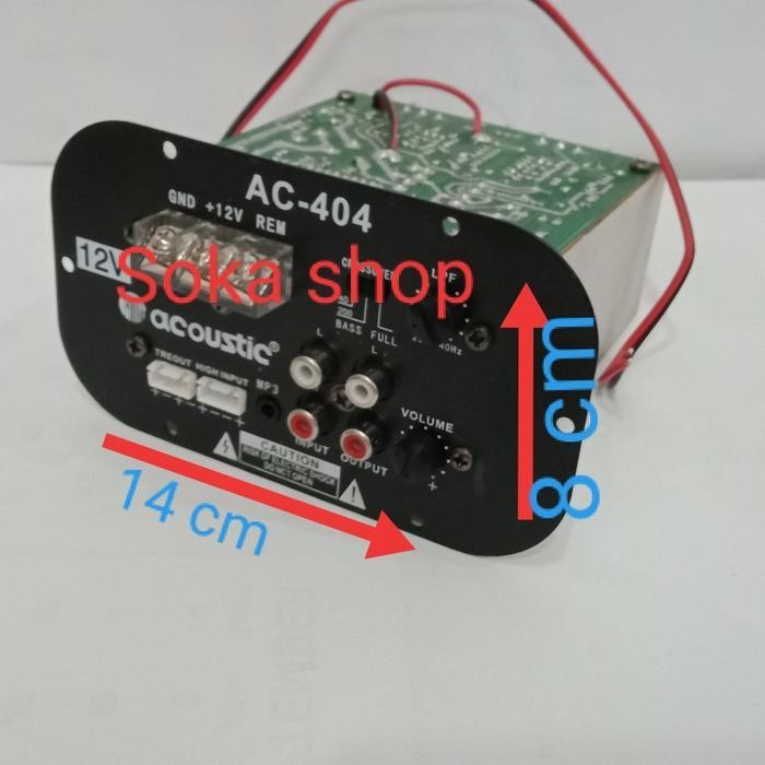 Kit basstube monoblock aktif subwoofer 12v Acoustic AC -404 Streeo Berkualitas Terbaru