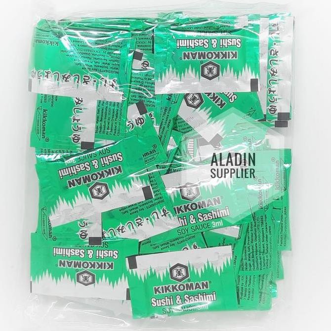 

Promo Kikkoman Soy Sauce Shoyu Sushi Sashimi Sachet 5ml x 100pcs | Kecap Jepang Halal