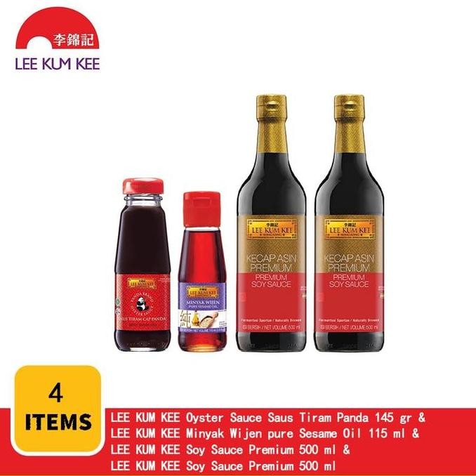 

Promo Bundle LEE KUM KEE Tiram Panda 145g + Wijen 115ml + Kecap Asin 500ml x2
