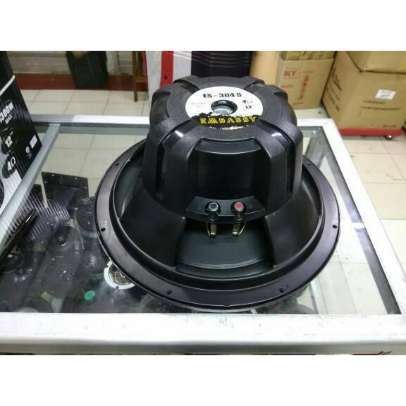 subwoofer 12" embassy ES-304S / ES 304S single coil Berkualitas Terbaru