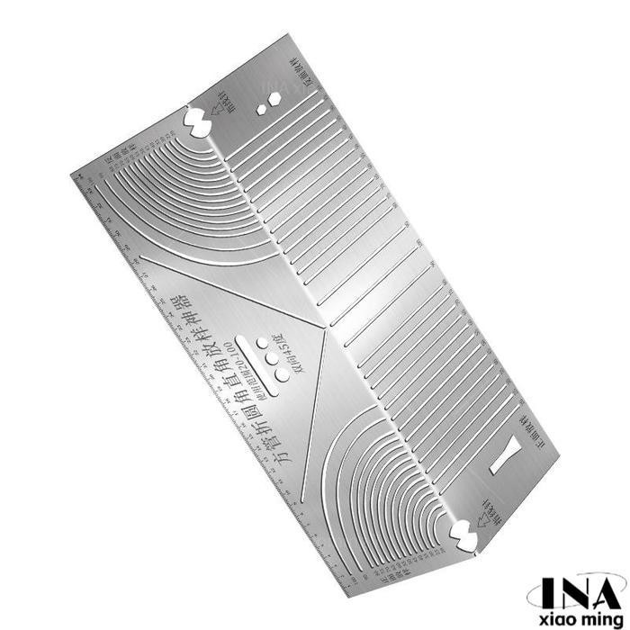 

MPS Alat penanda baja tahan karat untuk menggambar garis penggaris, merencanakan busur baja persegi menandai tabung persegi sudut siku-siku