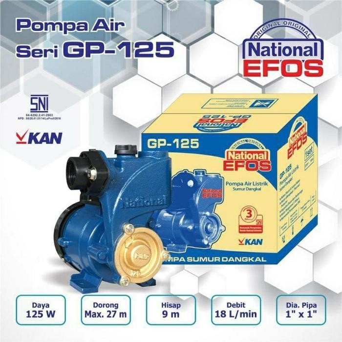 AS Mesin pompa air NATIONAL GP-125 EFOS
