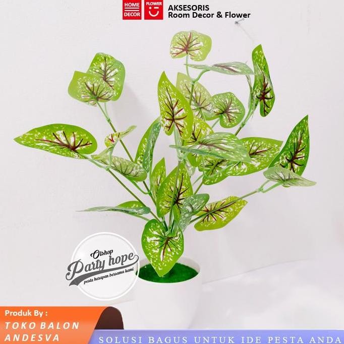 *:*:*:*:*] Tanaman Artificial Keladi Merah / Tanaman Hias daun Bunga Keladi merah