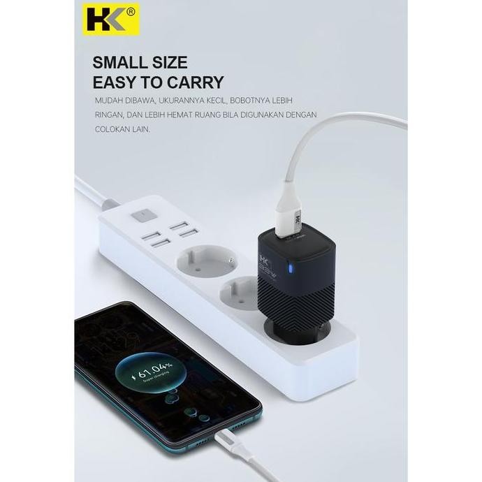 TERBARU HK D058A CHARGER 33W FAST CHARGING USB + PPS + QC TERMURAH