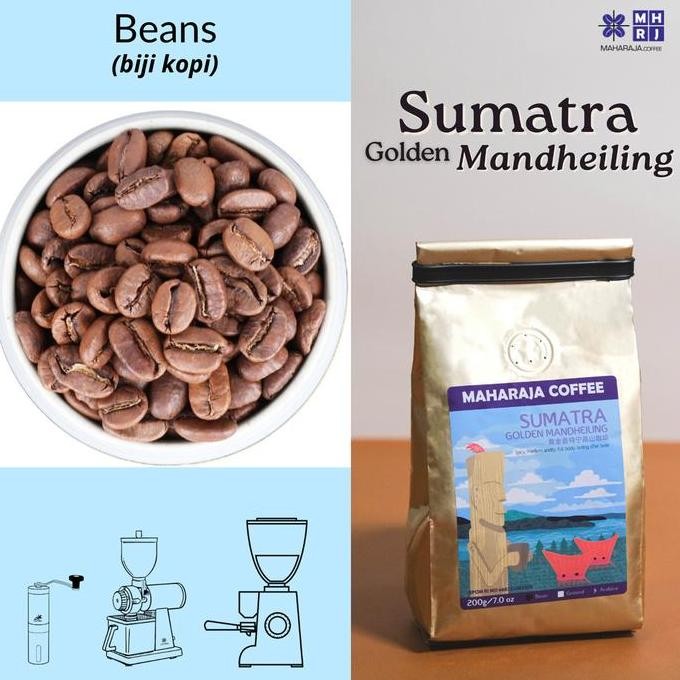 

Kopi Arabika Sumatra Golden Mandheling 1Kg Econo Pack Maharaja Coffee
