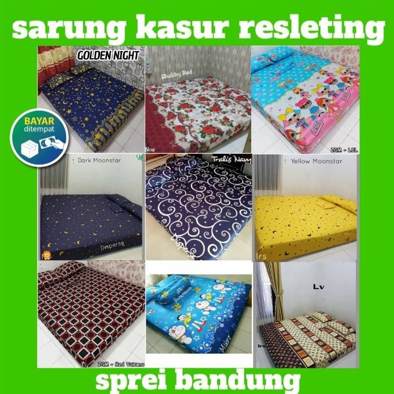 Sarung urung kasur busa resleting no 1 no 2 180x200x15 160x200x15 karakter murah AST Nugi
