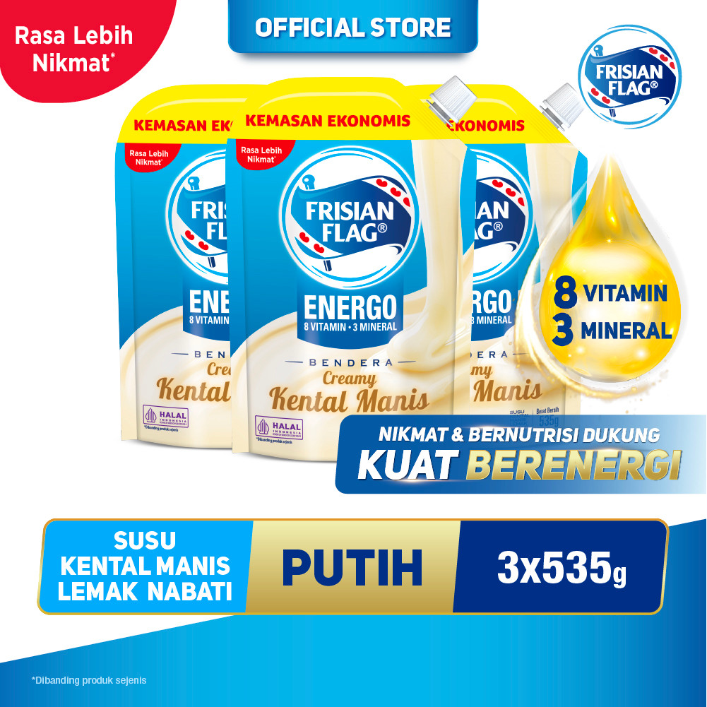 

Frisian Flag Kental Manis Pouch 3 x 535gr