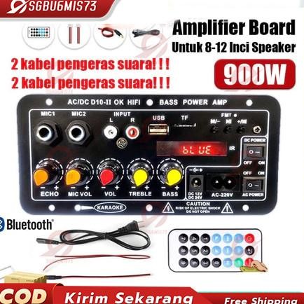 Stok ready/Model terbaru D10 900W Amplifier board Tampilan digital Power amplifier board Untuk 8-12 
