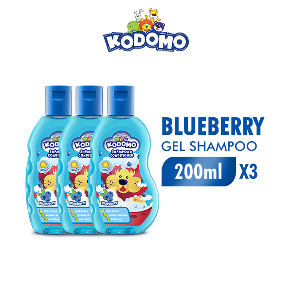 Kodomo Shampoo Gel Blueberry Botol 200 ml x3