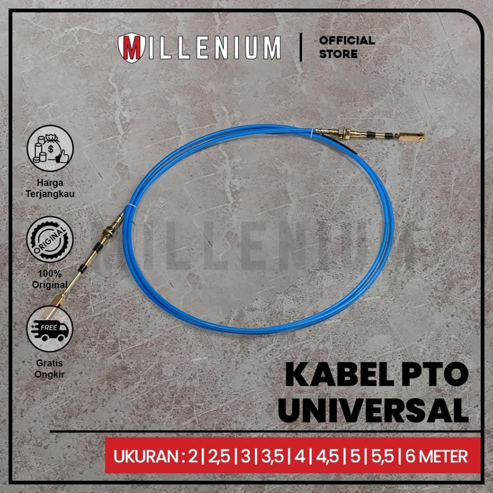 Kabel PTO Mobil Truk Dump Truck Control Cable Sling Angkat Bak Biru 2M 2.5M 3M 3.5M 4M 4.5M 5M 5.5M 
