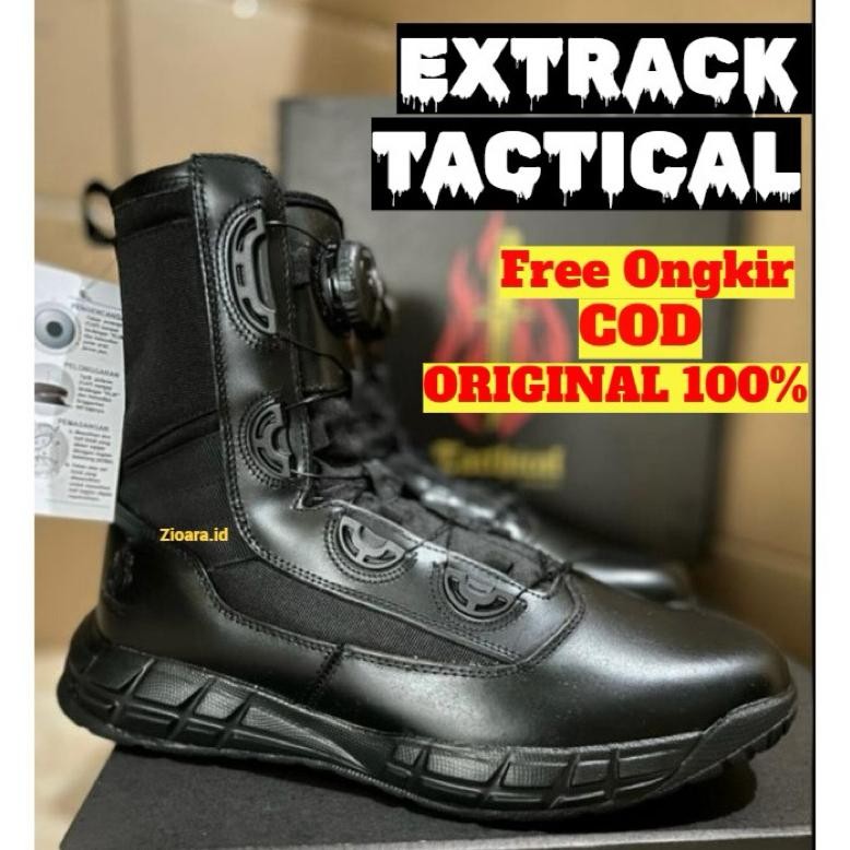 Sepatu pdl extrack polos Tactical Tali Putar original