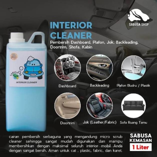 SABUSA Pembersih interior mobil, pembersih dashboard, pembersih jok, pembersih backleading, plafon a