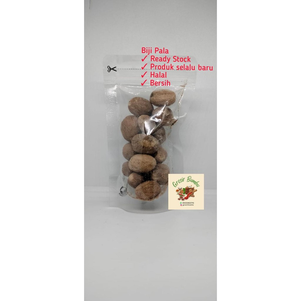 

Diskon! Biji Pala Utuh 250Gram Nutmeg Whole Seeds Buah Pala Rempah Dapur Premium
