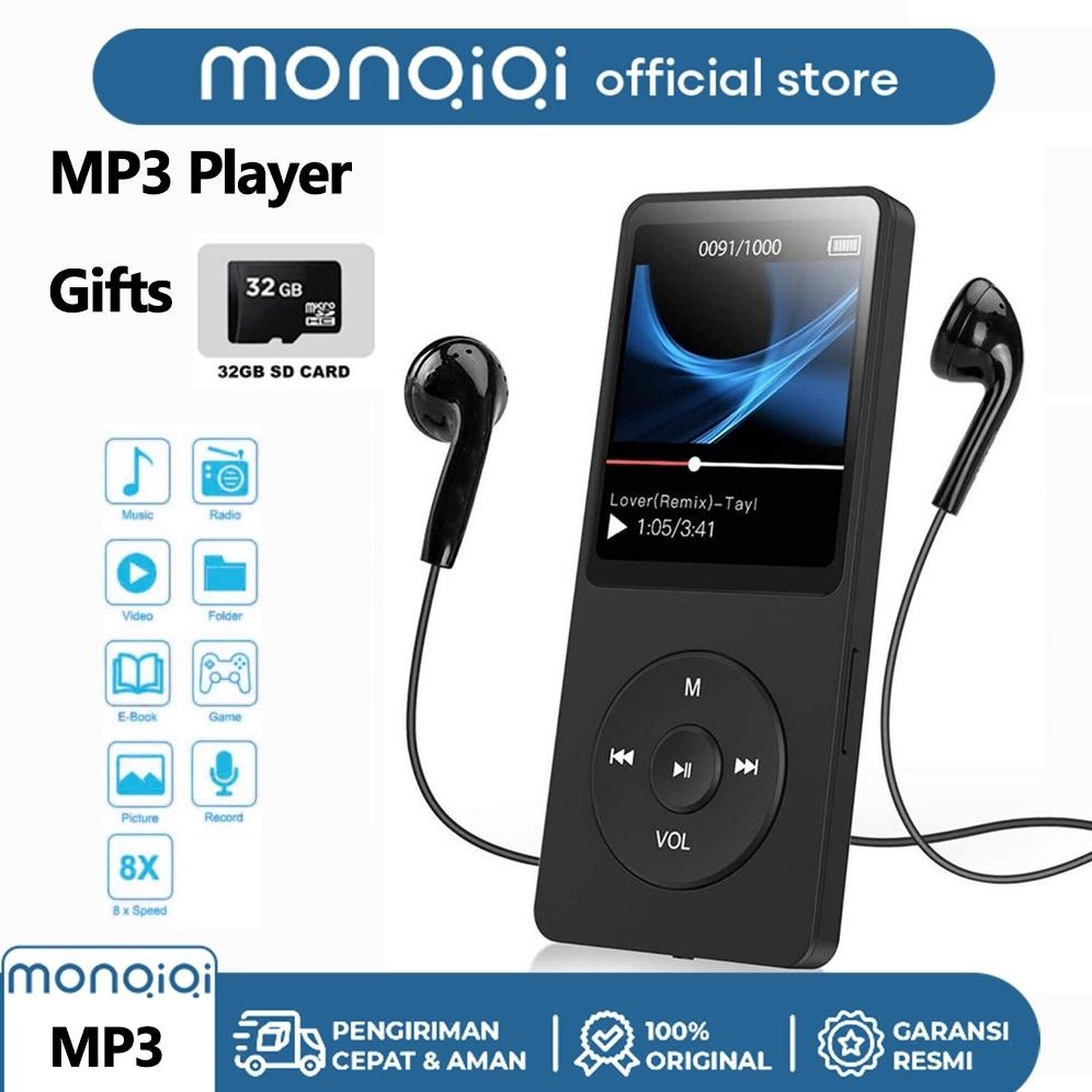 RAKSA MP4 Player Bluetooth MP3 Mini Player Bluetooth MP3 Bluetooth Speaker Free 32GB Card USB/Type C