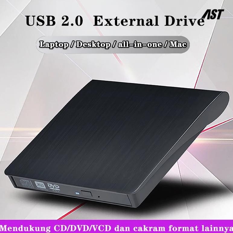 External Drive CD ROM Portable Writer DVD/VCD Cocok komputer/Laptop/All-in-One/AST/ASUS/LENOVO/MAC W