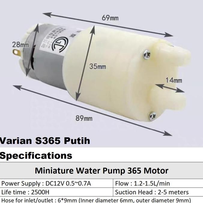 POMPA AIR MINI MOTOR DINAMO DC 12V DISPENSER AQUA GALON BAWAH AQUARIUM