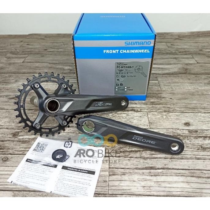 Crank Shimano Deore M5100 32T Hollowtech 2 Crankset Ht2 Single Mtb
