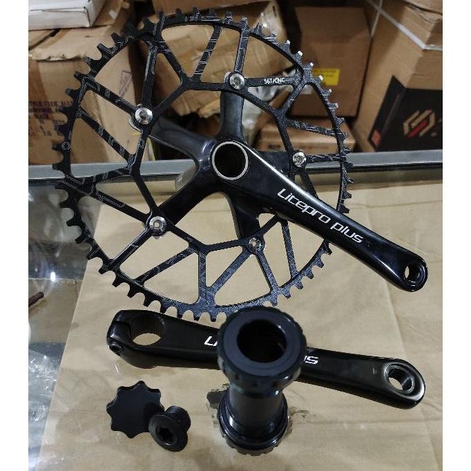 Crank Set Holotech2 56T Merk Litepro Plus Bcd 130