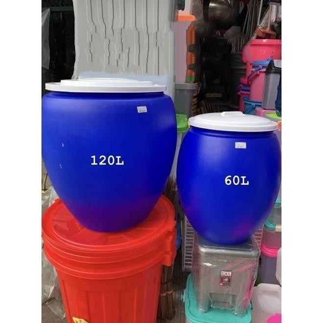 GENTONG AIR BIRU 120 LITER GREEN LEAF/TONG AIR TUTUP 120 LITER GENTONG