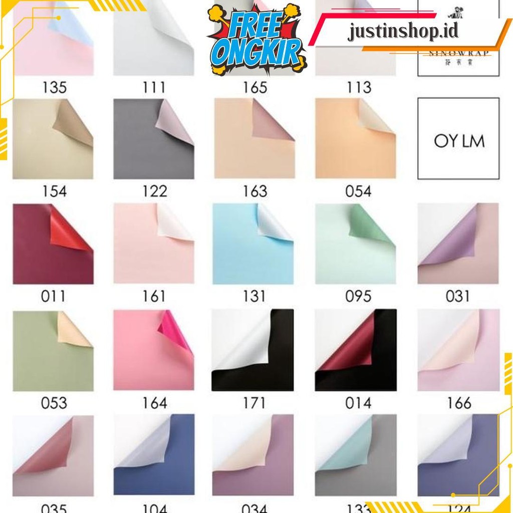 

Oy 20 Pcs Kertas Bunga Buket/ Flower Wrap / Pembungkus Bunga Waterprop - 122 Grey Pink Gratis Ongkir