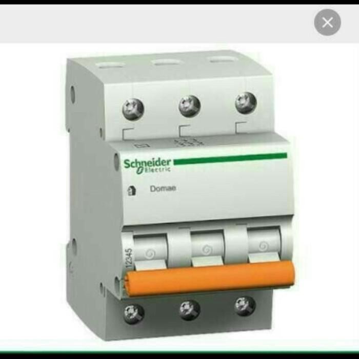 Mcb schneider 3pole 3 phase 32a 32 a domae mcb 3 pole 3phase 32 ampere
