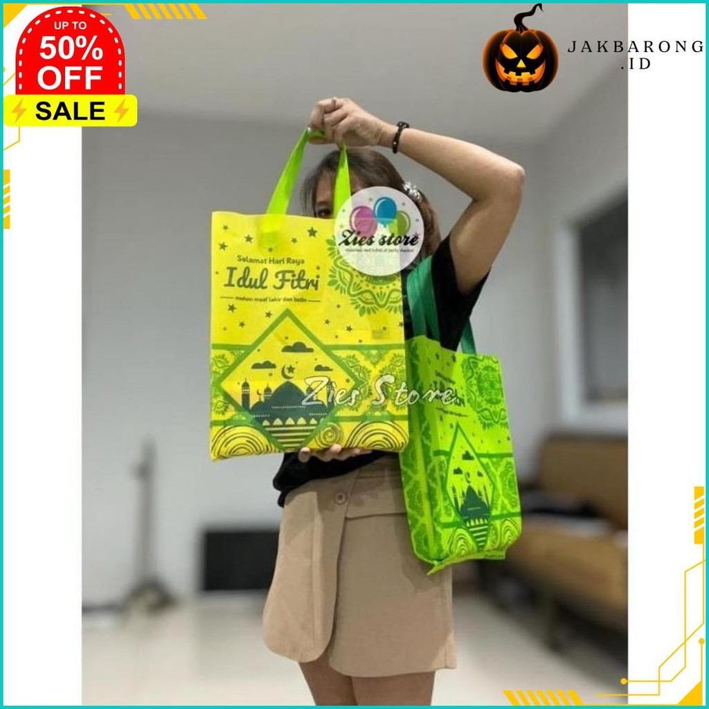 

(Isi 12) Tas Souvenir Goodie Bag Kantong Idul Fitri Lebaran Ramadhan M Cod
