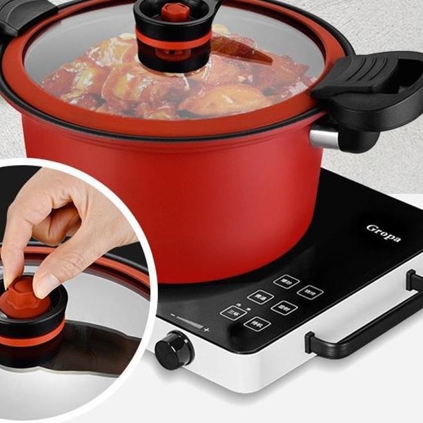 NEW QME Panci Presto Tlon Pressure Cooker Pot . Liter Melunakan Daging Lembut Anti Lengket Panci Pre
