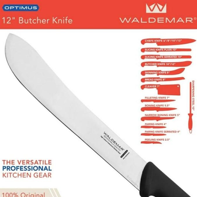 TERLARIS - Waldemar Pisau Jagal Pisau Sembelih 12in Butcher Knife 08011030BK 30cm
