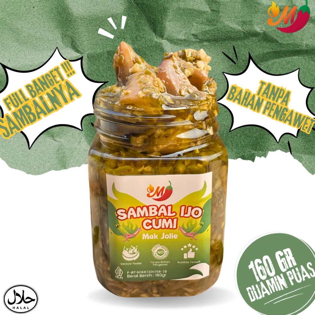

TERMURAH 160GR Sambal Cumi Ijo Sambal Mak Jolie - Sambalpedas sambalcumiijo sambellauk sambelcumi aSt