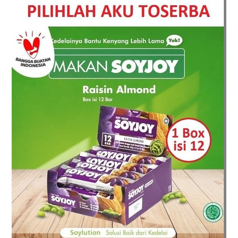 

SOYJOY RAISIN ALMOND 30 gr - (HARGA 1 BOX ISI 12 pcs) aSt