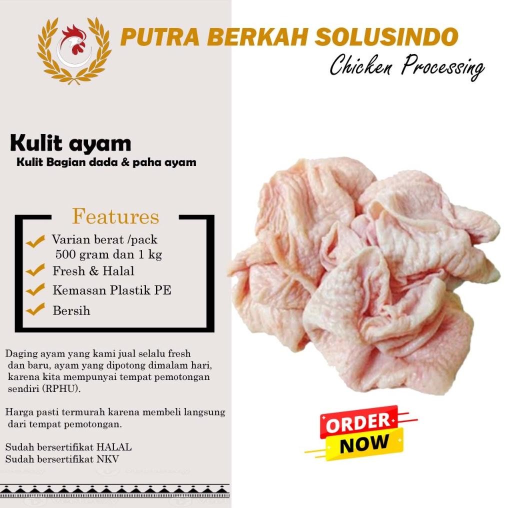 

Kulit Ayam Fresh Halal Murah 1kg aSt