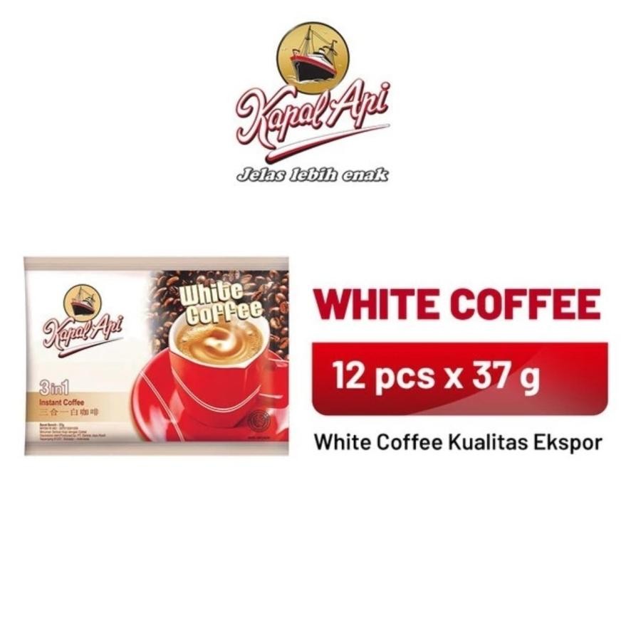 

kapal api white coffee 3in1 12 sachet aSt