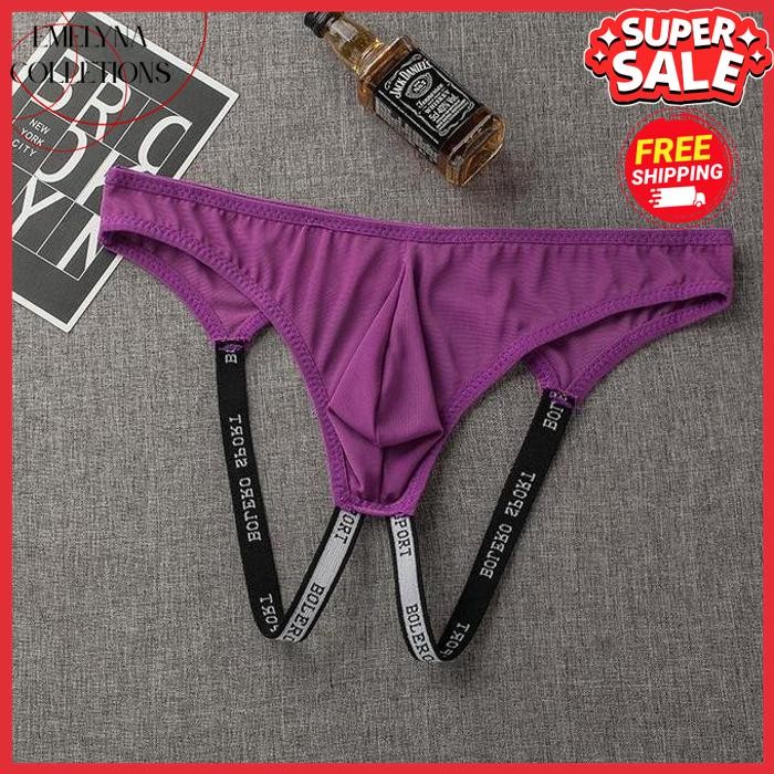 FRESH CELANA DALAM BRIEF G STRING PRIA TRANSPARAN THONG BERONGGA Y0560 BY  EMELYN COLLECTIONS 