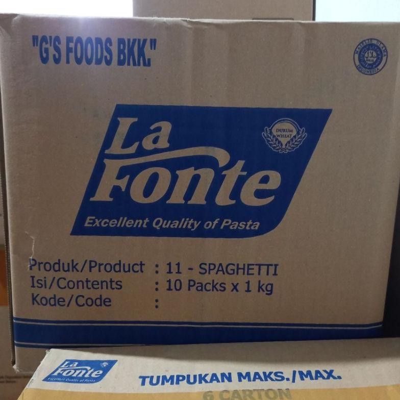 

(KARTONAN) La Fonte Spaghetti Fettucini Chiffery Regrate / Khusus Gojek Grab aSt