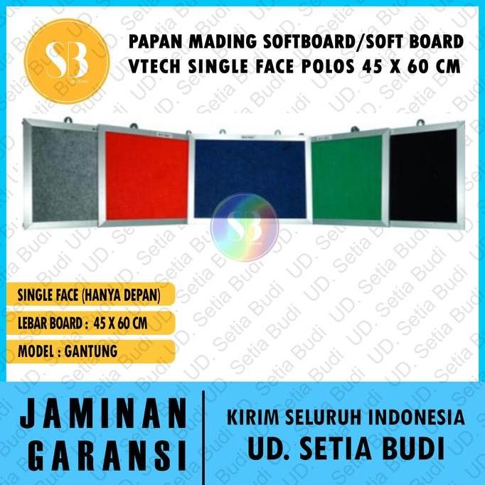 

NEW Papan Mading Softboard / Soft board Vtech Single Face Polos 45 x 60 CM
