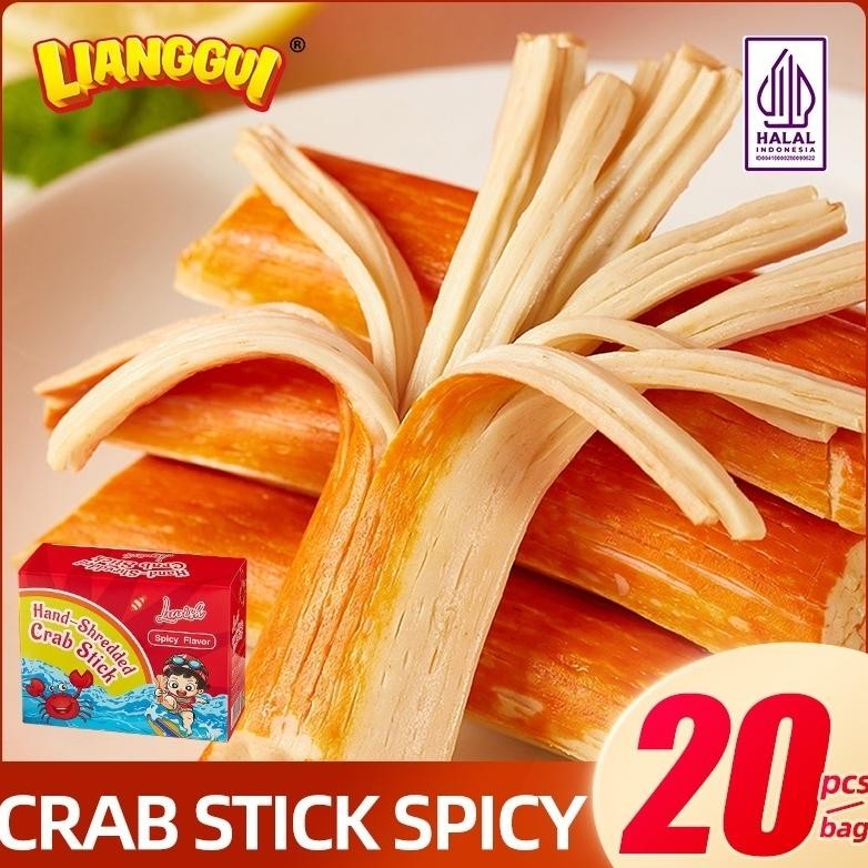 

20pcs/box Lianggui Stick Crab Pedas HALAL - Cemilan Viral Spicy/BBQ Snack untuk Ngemil Enak Cemilan aSt