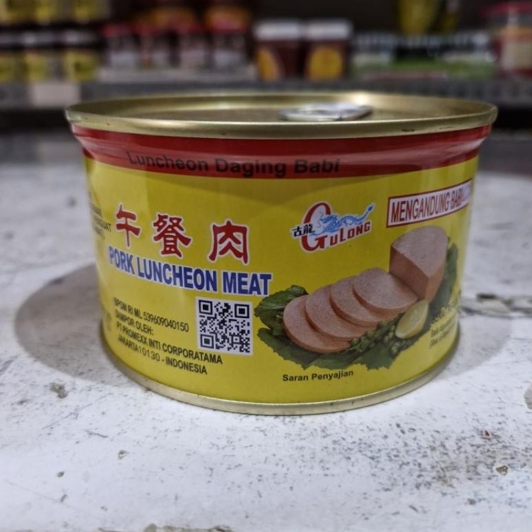 

GULONG 397 gram / GU LONG / MA LING / MALING / Pork Luncheon Meat Daging Babi / 397gr / pork luncheon meat enak / daging babi kaleng / maling daging babi kaleng / daging kaleng non halal aSt